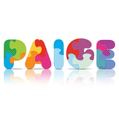 Paige Written With Alphabet Puzzle