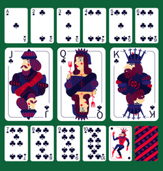 Poker Playing Cards Club Suit Set