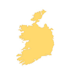 Ireland Map Color Line Element Border