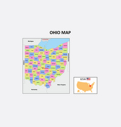 Ohio Map State And District Map Of Political