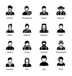 Professional Avatar Solid Icons Pack