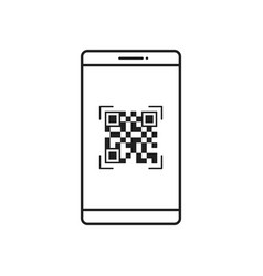 Qr Code Scan On Smartphone Icon Qrcode Template