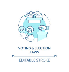 Voting And Election Laws Blue Concept Icon