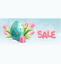 Happy Easter Big Sale Poster With Faberge Egg