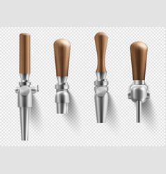 Beer Taps With Wooden Handles Bar Equipment