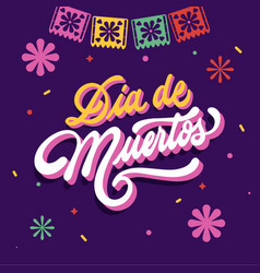 Dia De Muertos Celebration Lettering