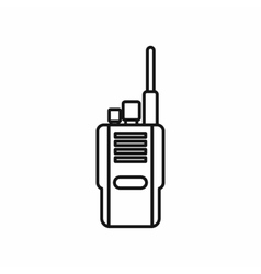 Portable Radio Transceiver Icon Outline Style