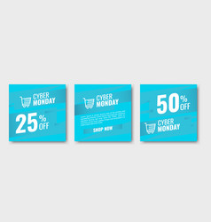 Cyber Monday Social Media Post Template Set