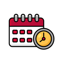 Date And Time Icon In Colorful Style