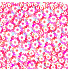 Seamless Pattern Bright Pink Purple Flowers