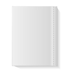 Blank File Folder Mockup Realistic White Brochure