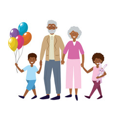 Elderly Couple With Children