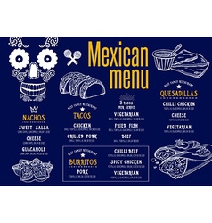 Menu Mexican Restaurant Template Placemat