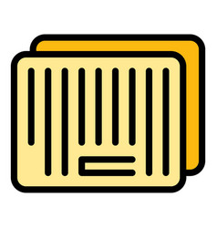 Shopping Barcode Icon Flat