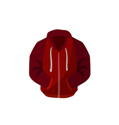 Hoodie With Hood Red Warm Jacket