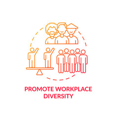 Promote Workplace Diversity Concept Icon