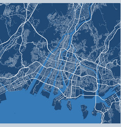 Detailed Map Poster Hiroshima City Linear