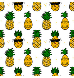 Pineapples In Different Sizes And Shapes Pattern