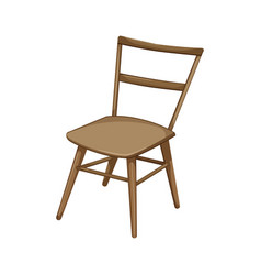 Modern Wooden Chair Cartoon