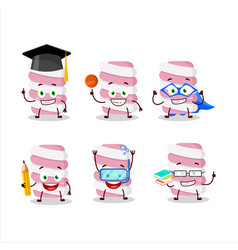 School Student Of Marshmallow Twist Cartoon