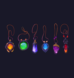 Magic Amulets Witch Pendants With Crystals