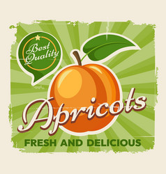 Apricots Retro Poster