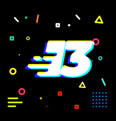 Number 13 Abstract Fast Icon Logo