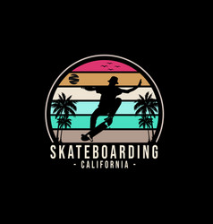 Skateboarding California Silhouette Design