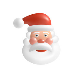 Santa Claus Head 3d Icon Of Funny