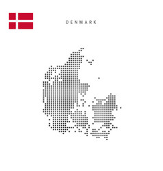 Square Dots Pattern Map Denmark Danish Dotted