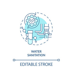 Water Sanitation Turquoise Concept Icon