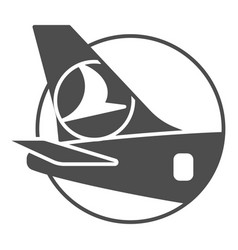 Airplane Tail Logo Solid Icon Airlines Concept