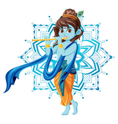 Cartoon Shiva On White Background