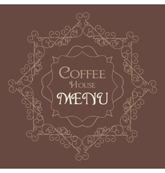 Coffee Retro Design Wit Florish Border