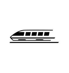 High Speed Train Icon Isolated On White