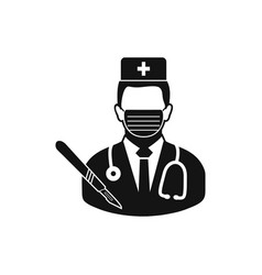 Medical Surgeon Icon Editable Symbol