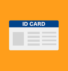 Modern Id Card Or Flat Design Identification Card