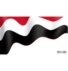 Yemen Country Flag Realistic Independence Day