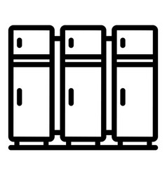 School Locker Room Icon Outline Guard