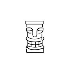 Tiki Hawaii Line Style Icon Design