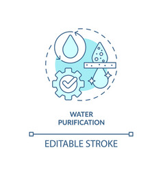 Water Purification Turquoise Concept Icon