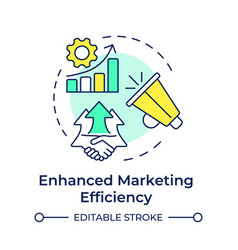 Enhanced Marketing Efficiency Multi Color Concept