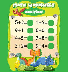 Math Worksheet Addition Template