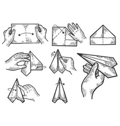 Paper Airplane Instructions Engraving