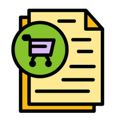 Shopping List Icon Flat