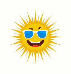 Sun Face With Sunglasses Summer Background