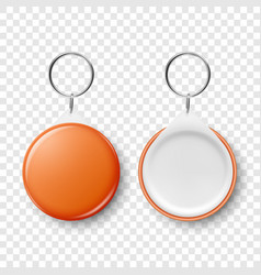 3d Realistic Orange Blank Round Button