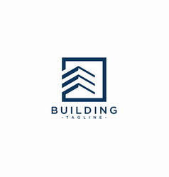 Abstract Building Logo Square Shape