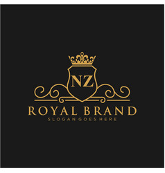 Nz Letter Initial Luxurious Brand Logo Template