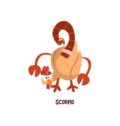 Scorpio Zodiac Sign Funny Chick Character